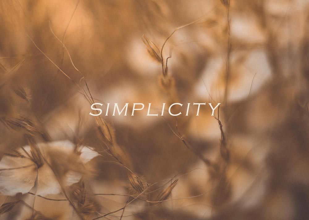 The Call of Simplicity